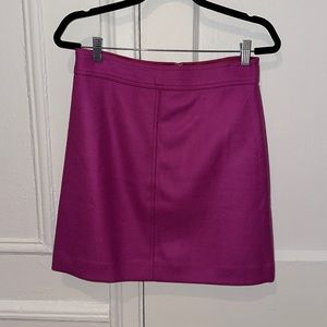 Pink/Magenta 100% wool mini skirt. J Crew and in excellent condition